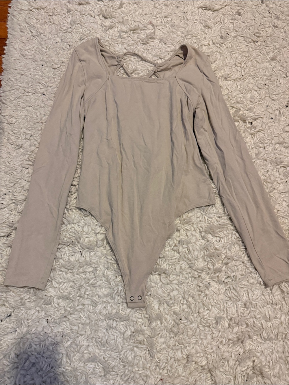 American Eagle Outfitters Long Sleeve Square Neck Bodysuit